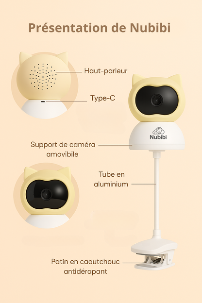 Caméra bébé Nubibi  - Intelligente, connectée et sécurisante